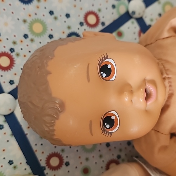 2 cute soft body dolls blonde hair and dark - Picture 3 of 10